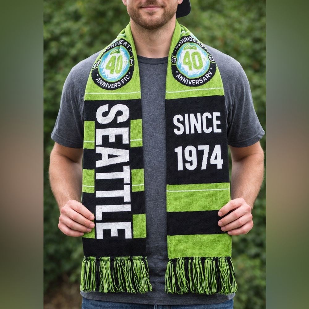 Seattle Sounders FC Scarf Ruffneck Green Black Soccer Fan Scarf